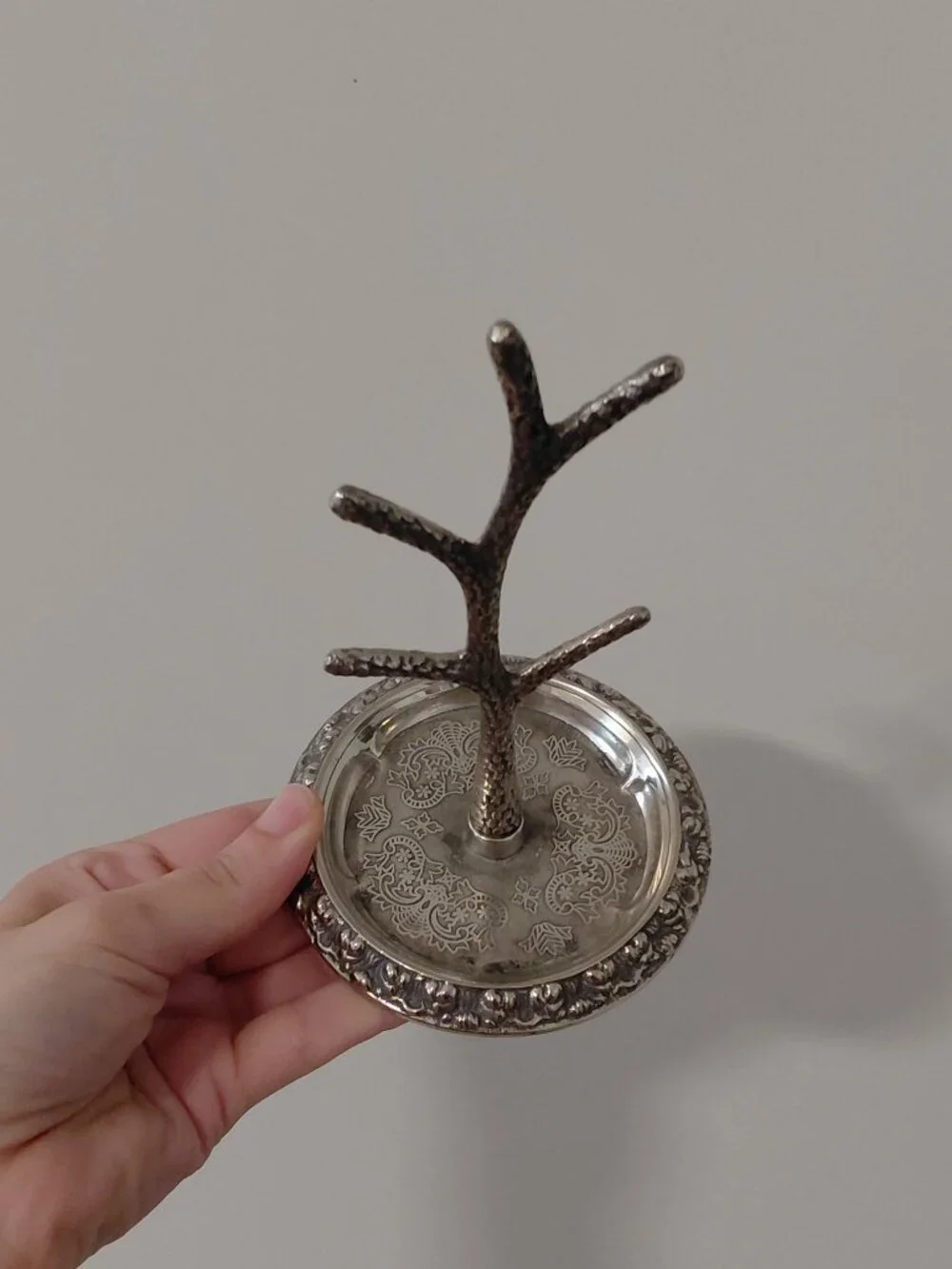 Vintage Silver Tree Jewelry Organizer